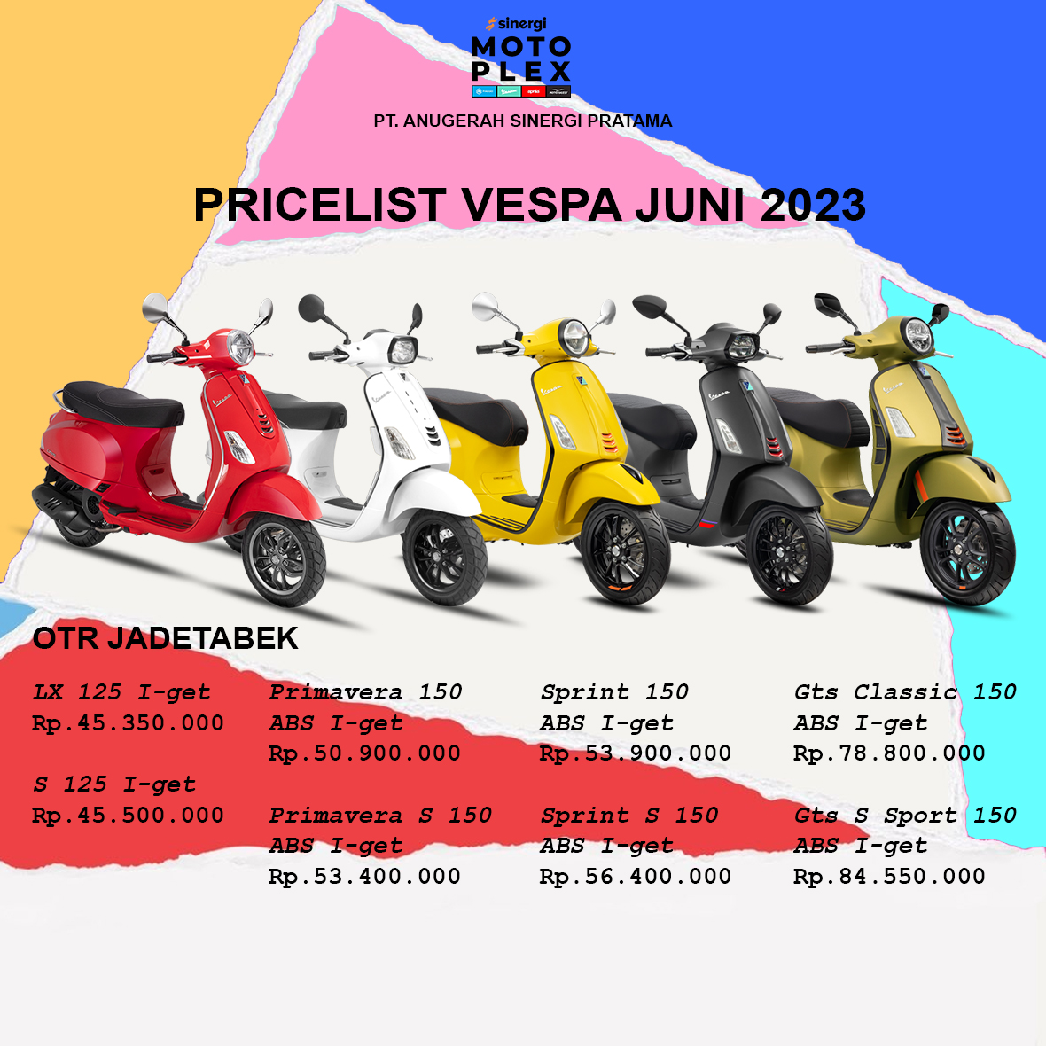 Pricelist | Harga Vespa 2023